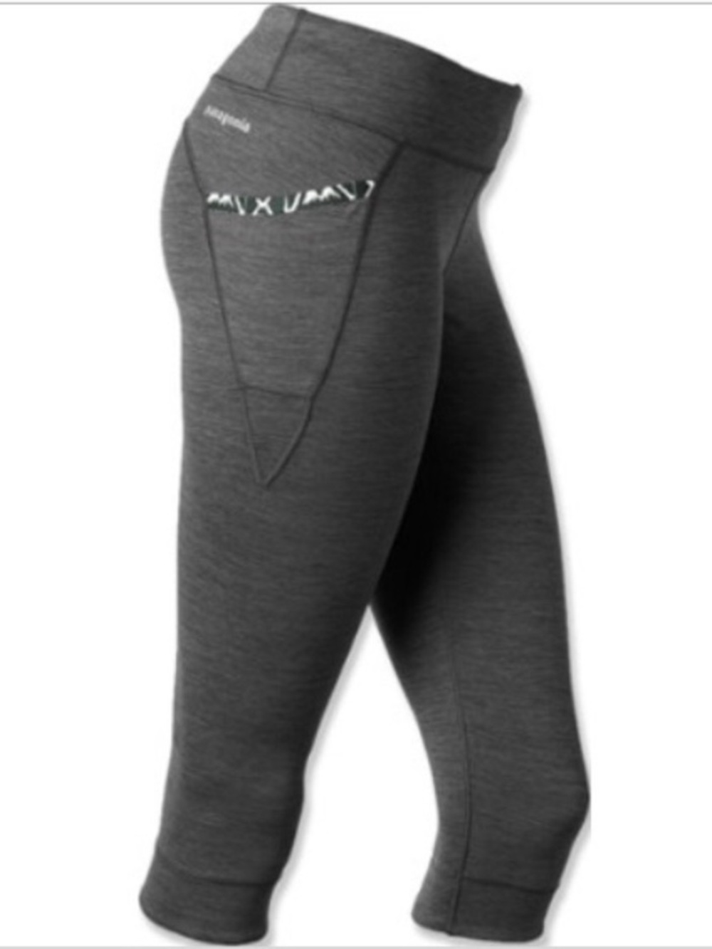 Patagonia Diversifly Running Capris Women’s Size Large in Black & White
